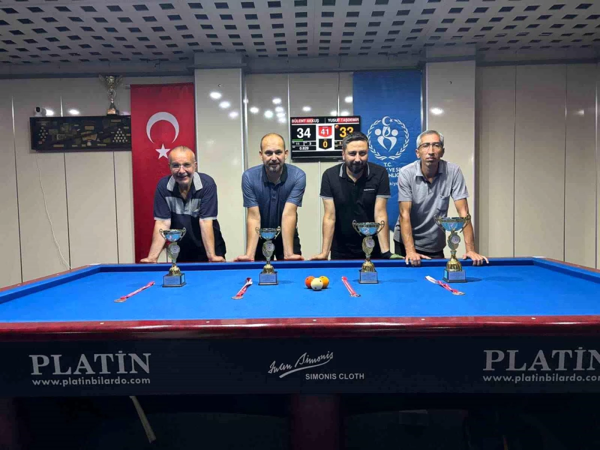Kayseri Handikaplı 15 Temmuz Şehitler Kupası 3 Bant Bilardo Turnuvası Tamamlandı
